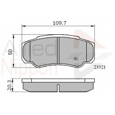 ADB01042 COMLINE Комплект тормозных колодок, дисковый тормоз