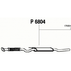 P6804 FENNO Средний глушитель выхлопных газов