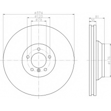 8DD 355 109-991 HELLA Тормозной диск