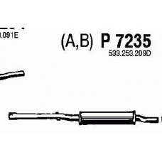 P7235 FENNO Средний глушитель выхлопных газов