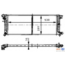 8MK 376 715-431 HELLA Радиатор, охлаждение двигателя