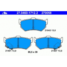27.0460-1712.2 ATE Колодки тормозные