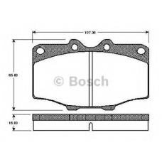 0 986 TB2 069 BOSCH Комплект тормозных колодок, дисковый тормоз