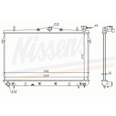 62298 NISSENS Радиатор, охлаждение двигателя