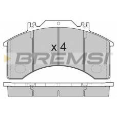 BP7251 BREMSI Комплект тормозных колодок, дисковый тормоз