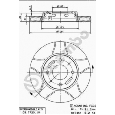 09.7720.75 BREMBO Тормозной диск