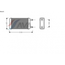 FD6107 AVA Теплообменник, отопление салона