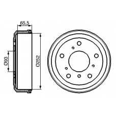 0 986 477 034 BOSCH Тормозной барабан