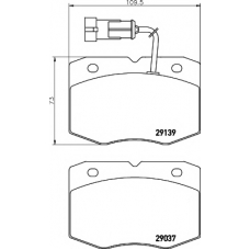 8DB 355 005-501 HELLA PAGID Комплект тормозных колодок, дисковый тормоз