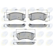CBP31787 COMLINE Комплект тормозных колодок, дисковый тормоз