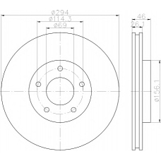 MDC2101 MINTEX Тормозной диск