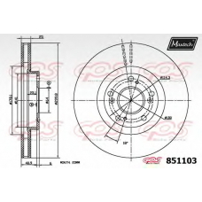 851103.6880 MAXTECH Тормозной диск