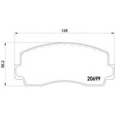 MDB1607 DON Комплект тормозных колодок, дисковый тормоз