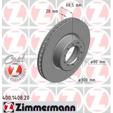 400.1408.20 ZIMMERMANN Тормозной диск