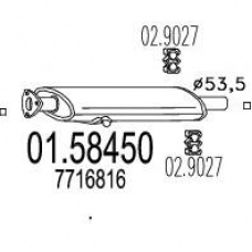 01.58450 MTS Средний глушитель выхлопных газов