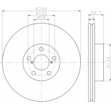 8DD 355 112-051 HELLA PAGID Тормозной диск