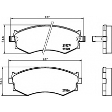 8DB 355 006-421 HELLA Комплект тормозных колодок, дисковый тормоз