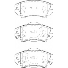 FD7412A NECTO Комплект тормозных колодок, дисковый тормоз