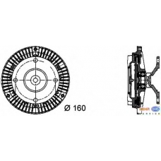 8MV 376 732-051 HELLA Сцепление, вентилятор радиатора