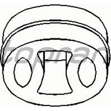 201 713 TOPRAN Кронштейн, глушитель