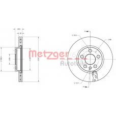 6110528 METZGER Тормозной диск