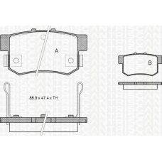 8110 10019 TRIDON Brake pads - rear