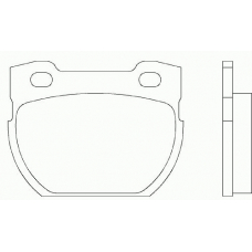 P 44 007 BREMBO Комплект тормозных колодок, дисковый тормоз