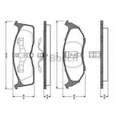 0 986 TB2 302 BOSCH Комплект тормозных колодок, дисковый тормоз