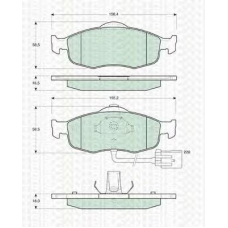 8110 16160 TRIDON Brake pads - front