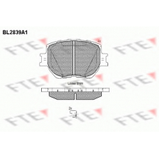 BL2839A1 FTE Комплект тормозных колодок, дисковый тормоз