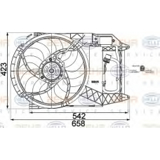 8EW 351 041-291 HELLA Вентилятор, охлаждение двигателя