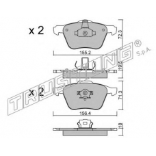850.0 TRUSTING Комплект тормозных колодок, дисковый тормоз