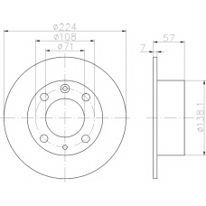 8DD 355 100-681 HELLA PAGID Тормозной диск