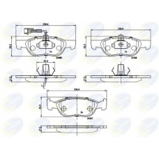 CBP1477 COMLINE Комплект тормозных колодок, дисковый тормоз