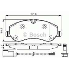 0 986 TB3 205 BOSCH Комплект тормозных колодок, дисковый тормоз