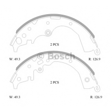 0 986 AB1 506 BOSCH Комплект тормозных колодок