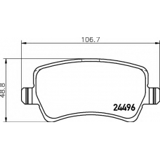 8DB 355 012-941 HELLA Комплект тормозных колодок, дисковый тормоз