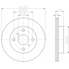 8DD 355 108-561 HELLA PAGID Тормозной диск