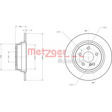 6110274 METZGER Тормозной диск