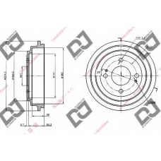 BR1050 DJ PARTS Тормозной барабан
