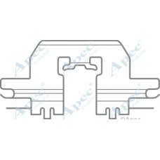 KIT1082 APEC Комплектующие, тормозные колодки