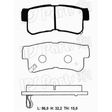 IBR-1H04 IPS Parts Комплект тормозных колодок, дисковый тормоз