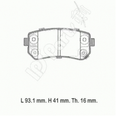 IBR-1K11 IPS Parts Комплект тормозных колодок, дисковый тормоз