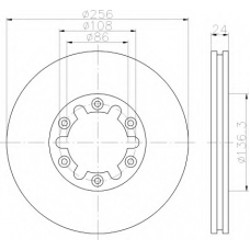 8DD 355 111-731 HELLA Тормозной диск