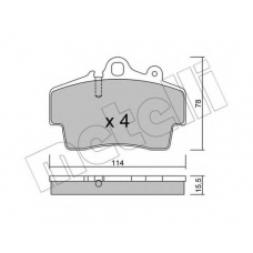22-0891-0 METELLI Комплект тормозных колодок, дисковый тормоз