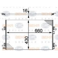 8FC 351 301-434 HELLA Конденсатор, кондиционер