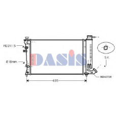 060710N AKS DASIS Радиатор, охлаждение двигателя