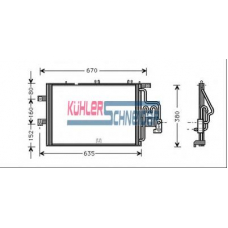 0627001 KUHLER SCHNEIDER Конденсатор, кондиционер