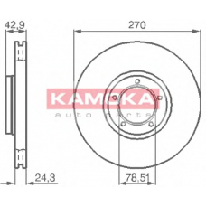 1031698 KAMOKA Тормозной диск