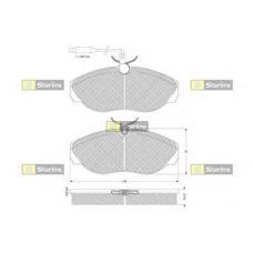 BD S820P STARLINE Комплект тормозных колодок, дисковый тормоз